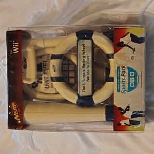 Nerf Wii Sports Pack Nintendo Wheel Tennis Golf Baseball, New In Package